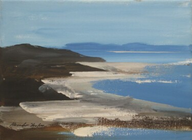 Painting titled "The Silver Sands of…" by Alexander Taylor Dickie, Original Artwork, Oil Mounted on Wood Stretcher frame