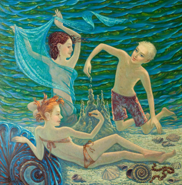 Картина под названием "Коллекция Дети Моря…" - Alexander Telin, Подлинное произведение искусства, Масло