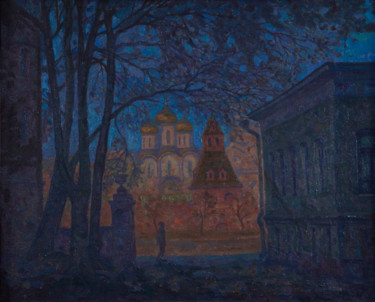 Картина под названием "Surroundings- Kreml…" - Alexander Telin, Подлинное произведение искусства, Масло