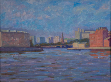Painting titled "View on the Moscow-…" by Alexander Telin, Original Artwork