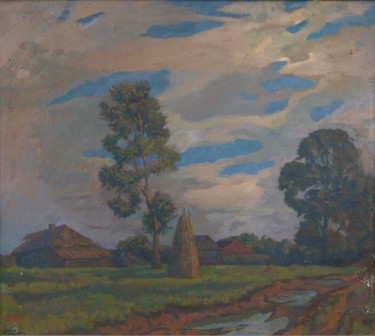 Peinture intitulée "After Rain" par Alexander Telin, Œuvre d'art originale, Huile