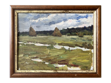 Pintura titulada "Summer landscape, o…" por Alexander Turansky, Obra de arte original, Oleo Montado en Bastidor de camilla d…