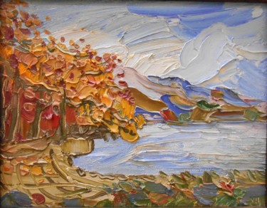 Pittura intitolato "Lake Lugano" da Alexander Vilderman, Opera d'arte originale