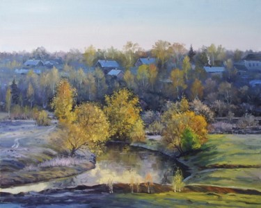 Painting titled "Autumn time" by Alexander Volya, Original Artwork, Oil