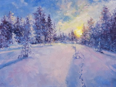 Peinture intitulée "Winter Kaleidoscope" par Alexander Volya, Œuvre d'art originale, Huile