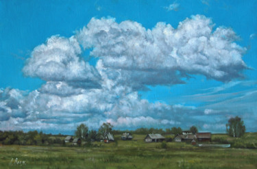 Painting titled "Clouds" by Alexander Volya, Original Artwork, Oil