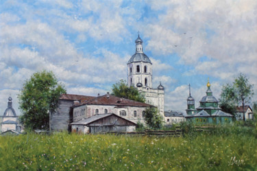 Painting titled "Church of All Saints" by Alexander Volya, Original Artwork, Oil