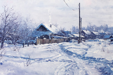 Schilderij getiteld "Winter Day. Landsca…" door Alexander Volya, Origineel Kunstwerk