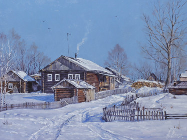 Pintura titulada "Village Street" por Alexander Volya, Obra de arte original, Oleo