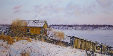 Schilderij getiteld "Onshore. Winter" door Alexander Volya, Origineel Kunstwerk, Olie