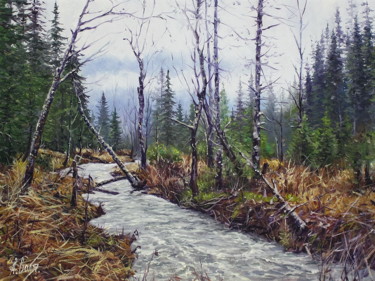 Painting titled "Forest. Taiga" by Alexander Volya, Original Artwork, Oil