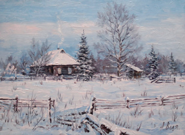 Painting titled "Winter frost" by Alexander Volya, Original Artwork, Oil