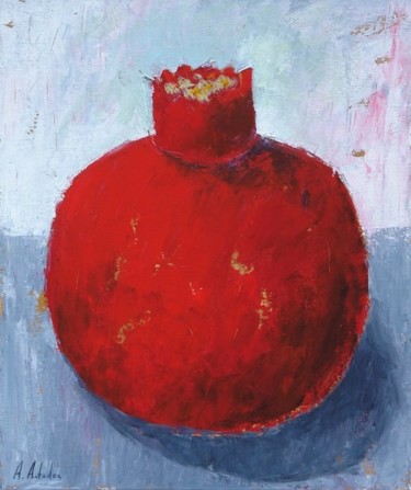 Painting titled "Pomegranate" by Alexander Antadze, Original Artwork, Oil