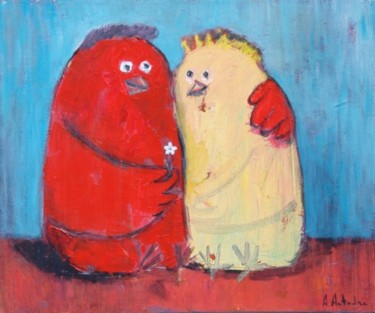 Painting titled "I Love You!" by Alexander Antadze, Original Artwork, Oil