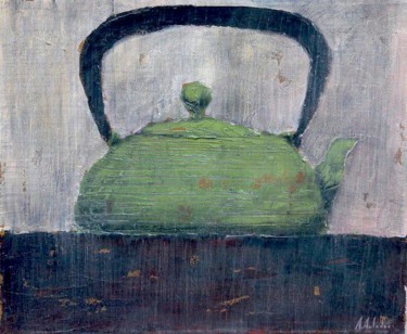 Painting titled "Teapot" by Alexander Antadze, Original Artwork, Oil