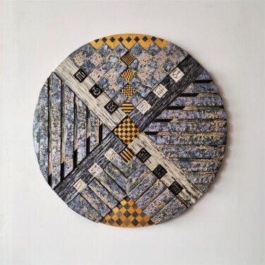 Sculpture titled "Round wall sculptur…" by Alexander Lopatkin, Original Artwork, Acrylic