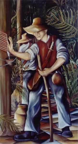 Pintura intitulada "Soldado da Borracha" por Alexander Pacheco, Obras de arte originais