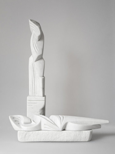 Скульптура под названием "Вертикаль и Горизон…" - Александр Перминов, Подлинное произведение искусства, Камень