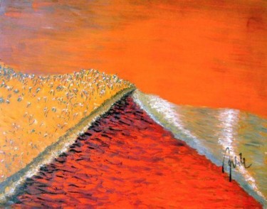 Malerei mit dem Titel "Am Strand von Leba" von Alexander Zalik, Original-Kunstwerk