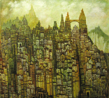 绘画 标题为“city dreamed” 由Alexandr Ivanov, 原创艺术品, 油