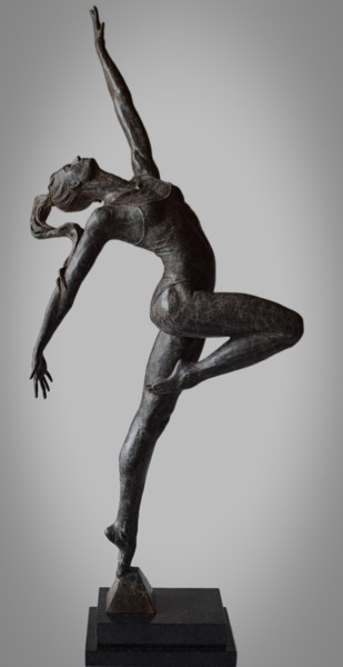 Sculpture titled "Gymnast" by Alexandr Karat, Original Artwork, Bronze