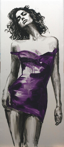 Картина под названием "Evening Dress II" - Alexandr Klemens, Подлинное произведение искусства, Масло
