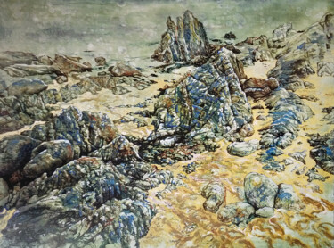 Peinture intitulée "Pacific coast" par Alexandr Moskvitin, Œuvre d'art originale, Huile