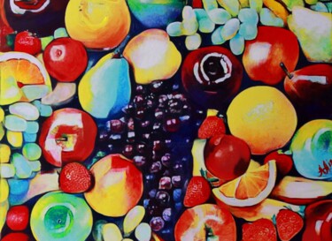 Peinture intitulée "fruit" par Alexandra Astapova, Œuvre d'art originale, Autre