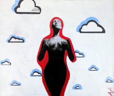 Painting titled "#woman" by Alexandra Astapova, Original Artwork, Acrylic