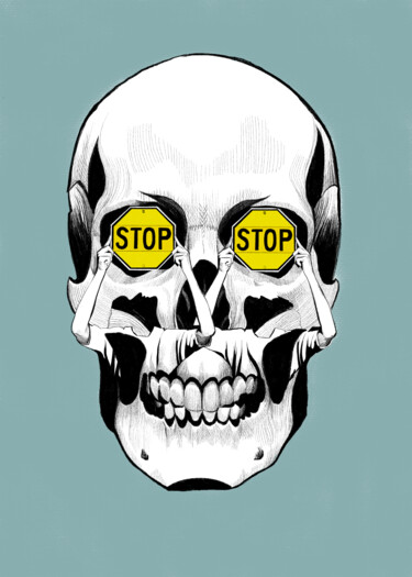 Digitale Kunst mit dem Titel "stop" von Alexandra Astapova, Original-Kunstwerk, Digitale Malerei