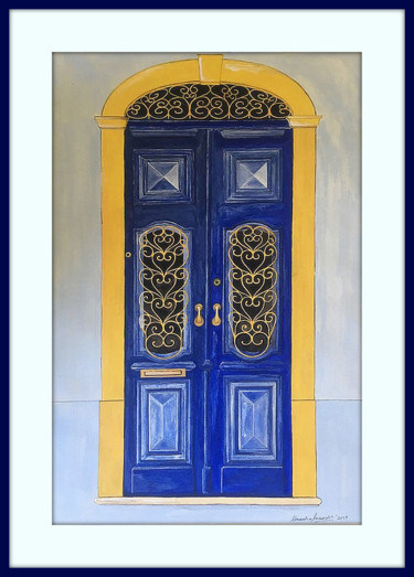 제목이 "Port Azul"인 미술작품 Alexandra Bernardes로, 원작, 수채화