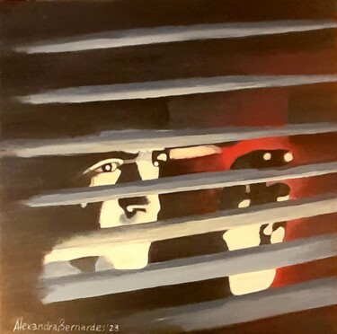 Pintura intitulada ""O Vigilante "" por Alexandra Bernardes, Obras de arte originais, Acrílico