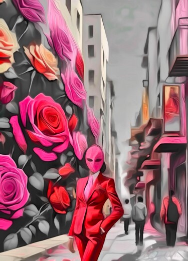 Arte digital titulada "Street Rose Collect…" por Alexandra Bloodworth, Obra de arte original, Collages digitales