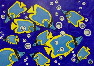 Pintura titulada "Aquarium (Opus 23 N…" por Alexandra Busch, Obra de arte original, Acrílico Montado en Bastidor de camilla…