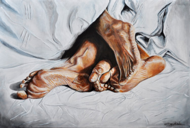 Painting titled "любовь в деталях" by Alexandra Crystal, Original Artwork, Acrylic