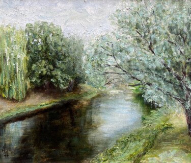 Pintura intitulada "View from the bridg…" por Alexandra Da, Obras de arte originais, Óleo