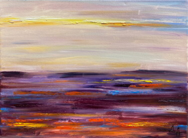 Painting titled "In the sky 3. Abstr…" by Alexandra Da, Original Artwork, Oil