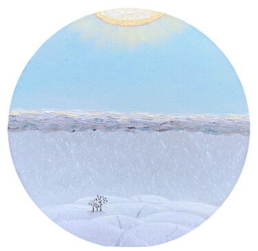 Картина под названием "Snow ball, round ar…" - Alexandra Da, Подлинное произведение искусства, Масло