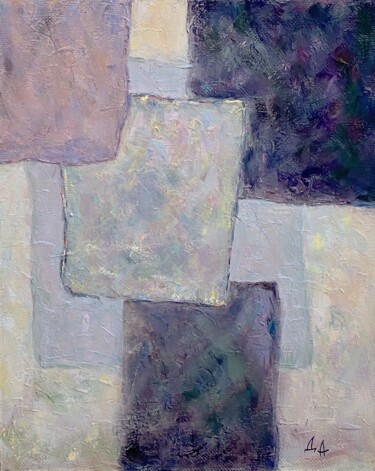 Painting titled "Very Peri abstracti…" by Alexandra Da, Original Artwork, Oil