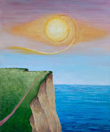 Peinture intitulée "On the edge of the…" par Alexandra Da, Œuvre d'art originale, Huile