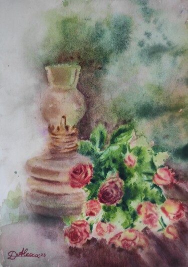 Painting titled "Lights and shadows" by Alexandra Dumitru, Original Artwork, Watercolor