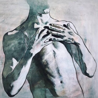 Картина под названием "Torse 2" - Alexandra Efimova, Подлинное произведение искусства, Акрил