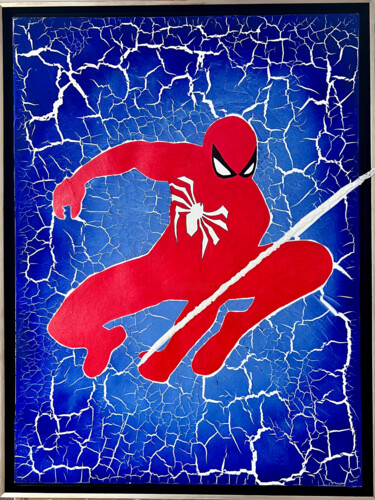 Painting titled "Spiderman" by Alexandra Galavtine, Original Artwork, Acrylic