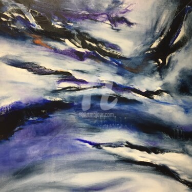 Painting titled "Paysage hivernal -…" by Alexandra Goris, Original Artwork, Oil