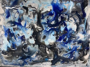 Painting titled "Flowing  „Save the…" by Alexandra Huelbach, Original Artwork, Acrylic