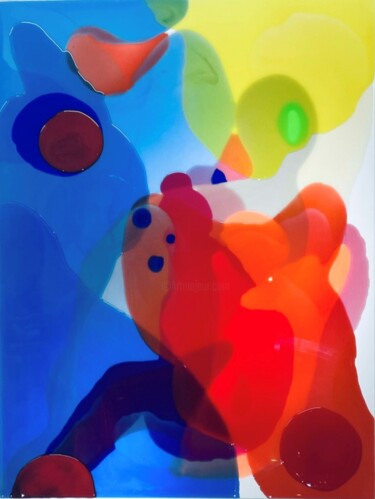 Ζωγραφική με τίτλο "Abstract Dream 2" από Alexandra Huelbach, Αυθεντικά έργα τέχνης, Μελάνι