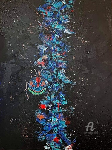 Peinture intitulée "Tectocoris rainbow" par Alexandra Isler, Œuvre d'art originale, Acrylique