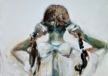 Malerei mit dem Titel "Innocence Unveiled" von Alexandra Jagoda, Original-Kunstwerk, Öl