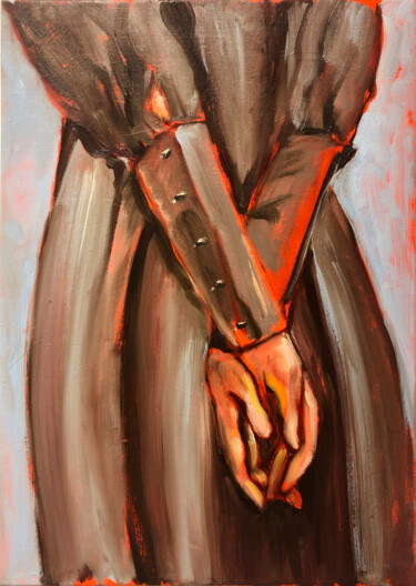 Painting titled "Hidden Power" by Alexandra Jagoda, Original Artwork, Oil Mounted on Wood Stretcher frame