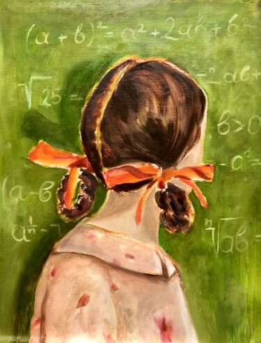 Painting titled "Equations of Youth…" by Alexandra Jagoda, Original Artwork, Oil Mounted on Wood Stretcher frame